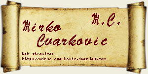 Mirko Čvarković vizit kartica